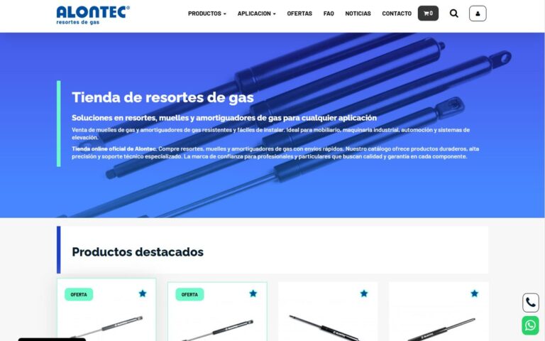 Portada de la web de Alontec