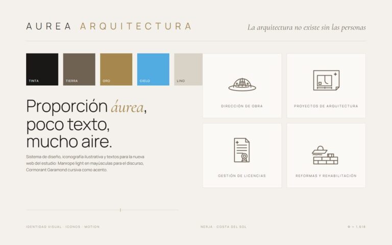 Portada de la web de Aurea Arquitectura