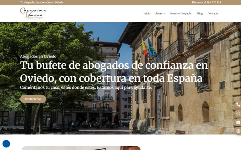 Portada de la web de CI Abogados