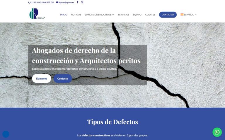 Portada de la web de DPCON