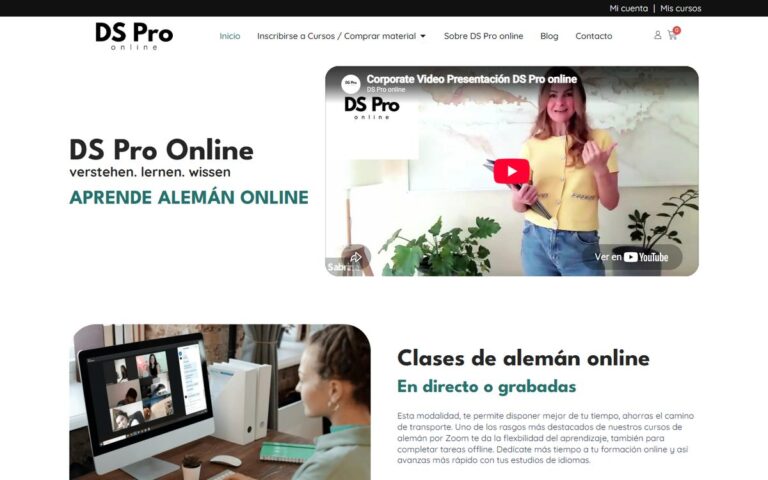 Portada de la web de Deutsche Schule Online
