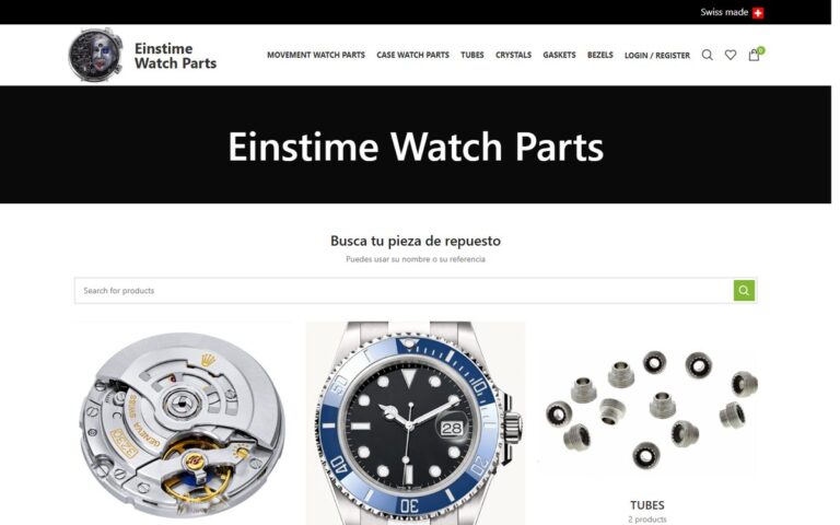 Portada de la web de Einstime Parts