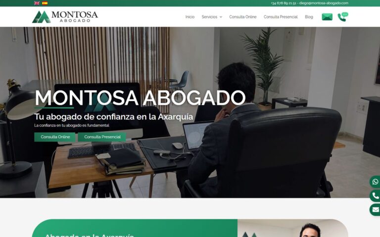 Portada de la web de Montosa Abogado