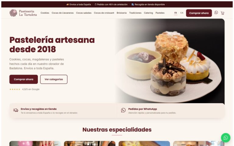 Portada de la web de La Tartaleta