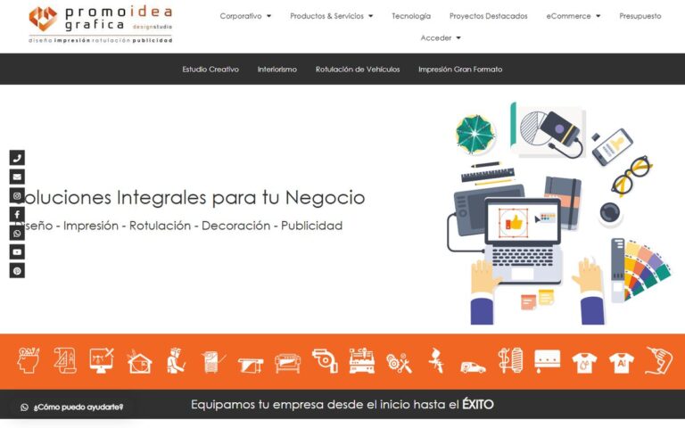 Portada de la web de Promoidea Gráfica