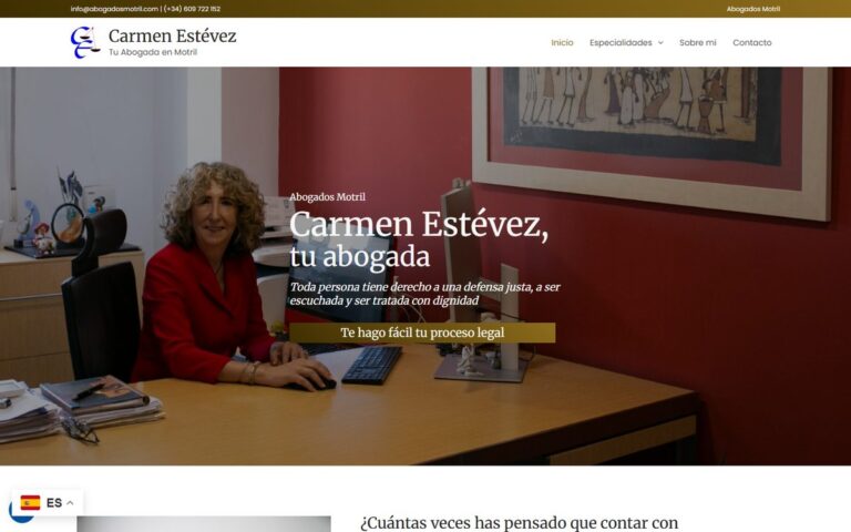 Portada de la web de Carmen Estévez Abogada