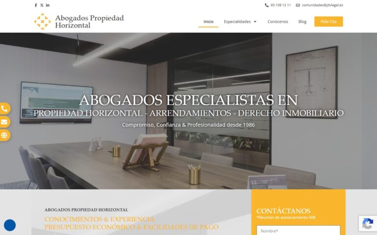 Portada de la web de Abogados Propiedad Horizontal