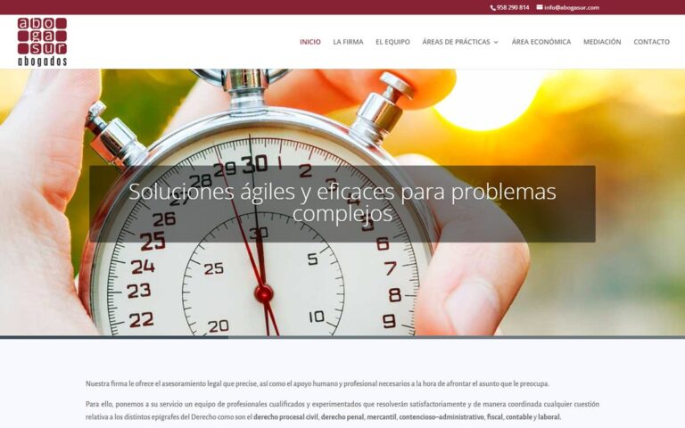 Portada de la web de Abogasur