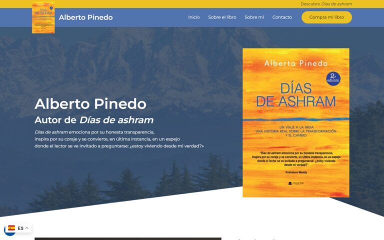 Portada de la web de Alberto Pinedo
