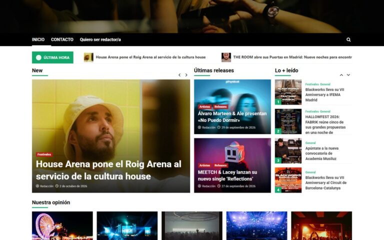 Portada de la web de Allfest