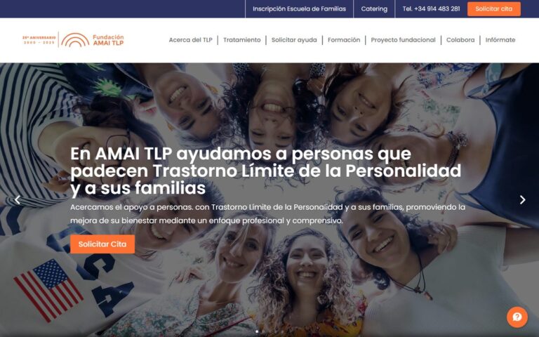 Portada de la web de Fundación AMAI TLP