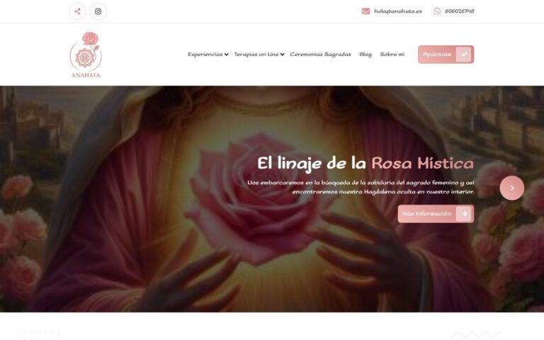 Portada de la web de Anahata