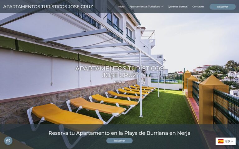 Portada de la web de Apartamentos José Cruz