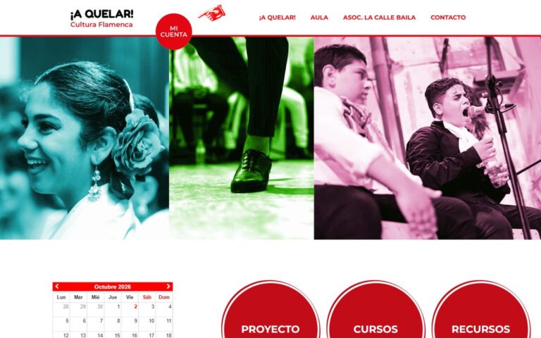 Portada de la web de A Quelar! Cultura Flamenca