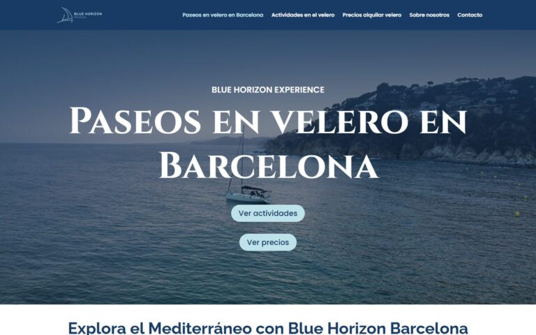 Portada de la web de Blue Horizon
