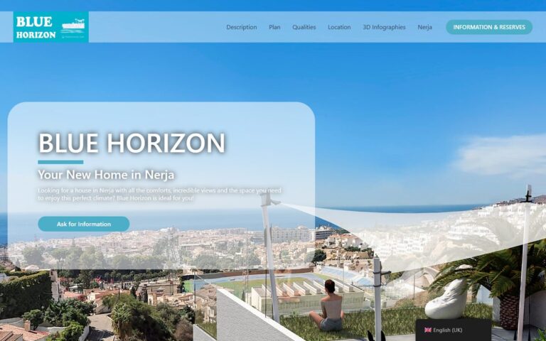 Portada de la web de Blue Horizon Homes