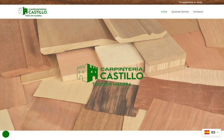 Portada de la web de Carpintería Castillo