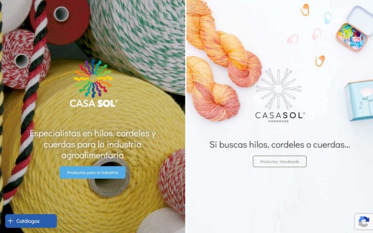 Portada de la web de Casa Sol