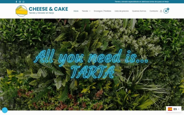Portada de la web de Cheese & Cake