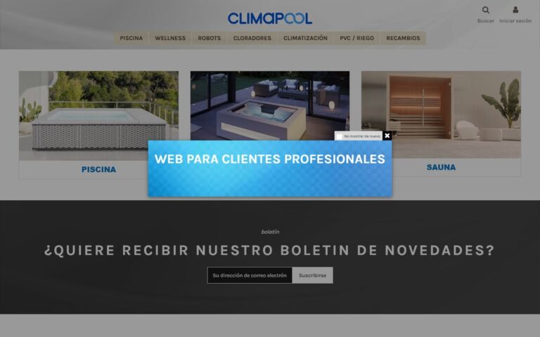 Portada de la web de ClimaPool