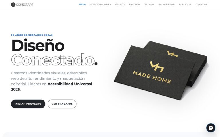 Portada de la web de ConectArt
