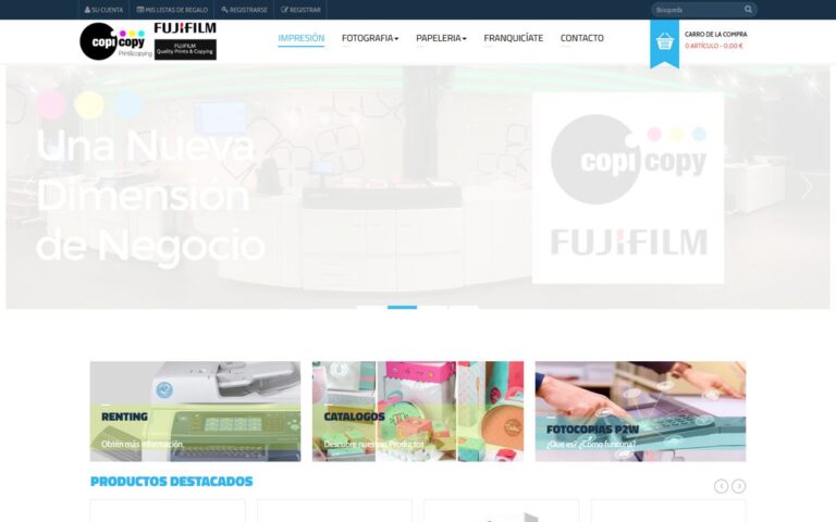 Portada de la web de Copicopy