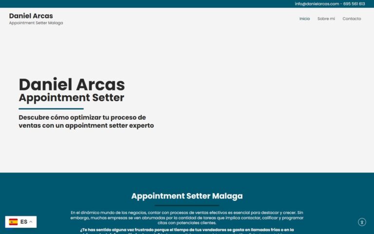 Portada de la web de Daniel Arcas