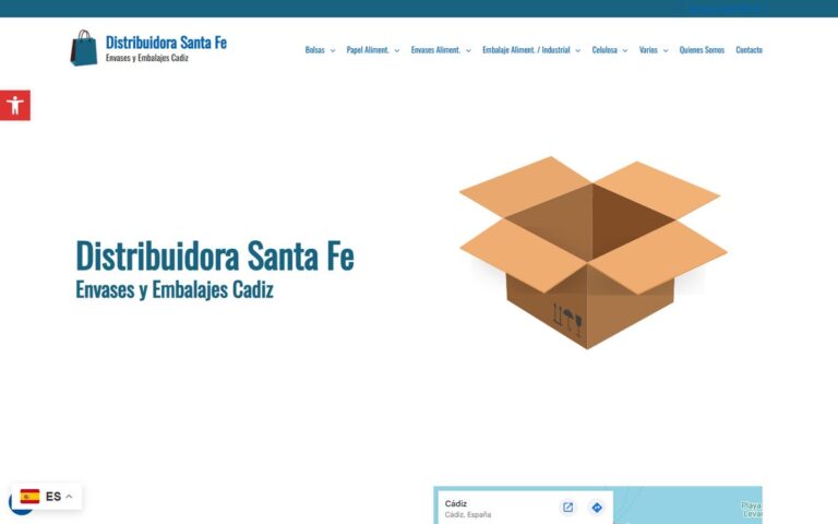 Portada de la web de Distribuidora Santa Fe
