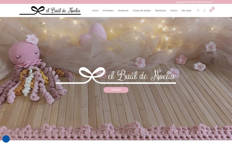Portada de la web de El Baúl de Noelia