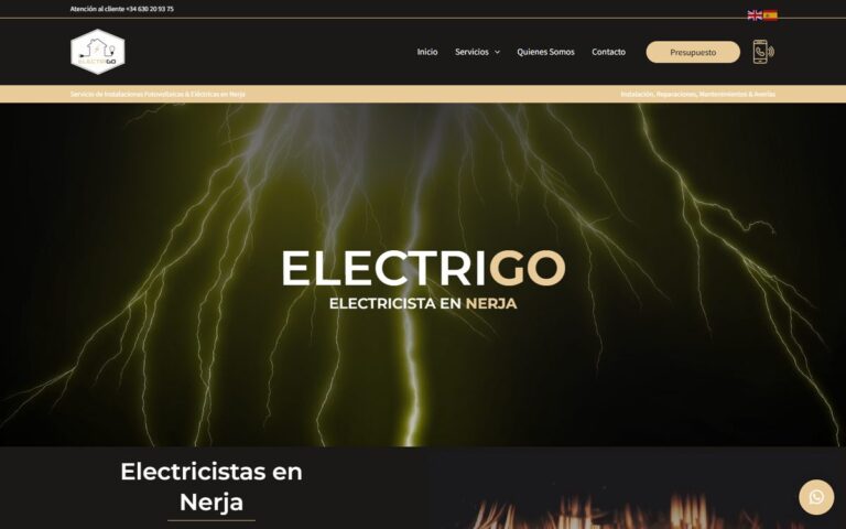 Portada de la web de ElectriGO