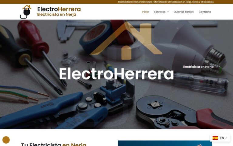 Portada de la web de ElectroHerrera