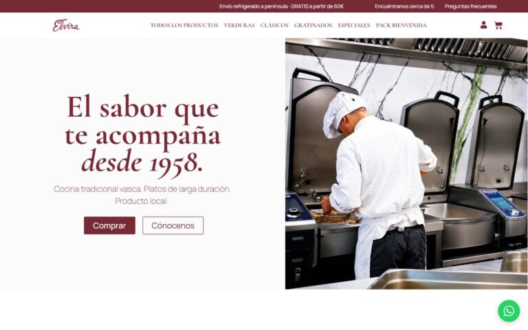 Portada de la web de Elvira