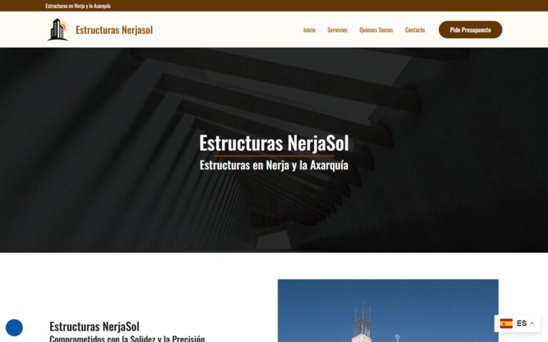 Portada de la web de Estructuras NerjaSol