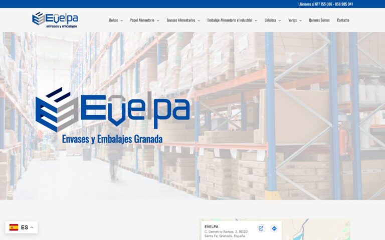 Portada de la web de Evelpa