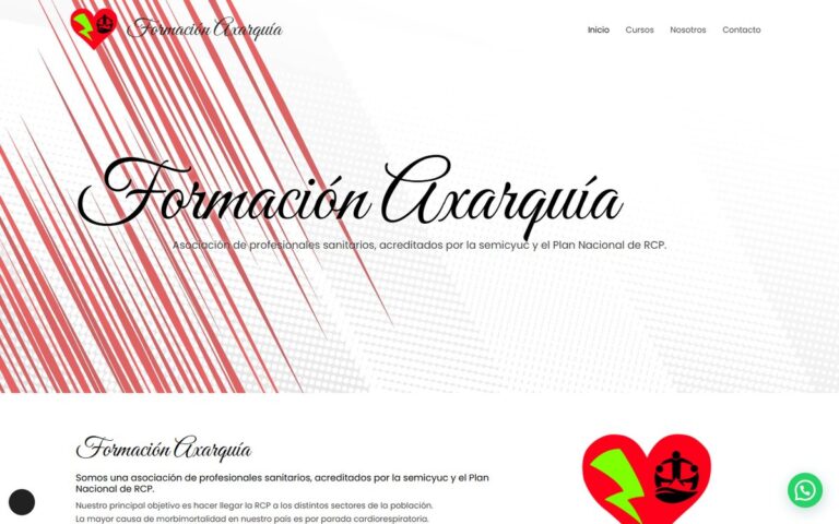 Portada de la web de Formación Axarquía