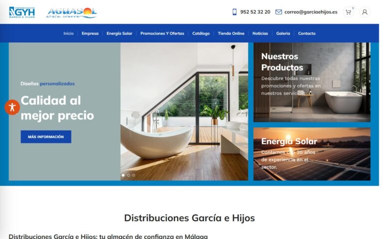 Portada de la web de García e Hijos