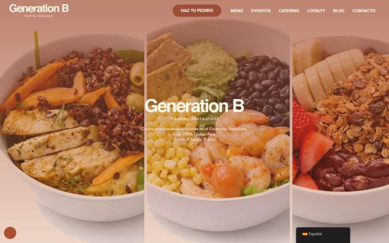 Portada de la web de Generation B
