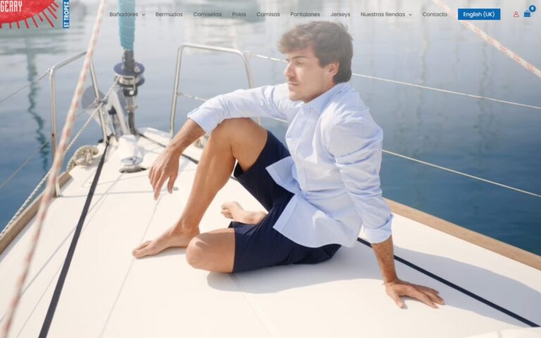 Portada de la web de Gerry St Tropez