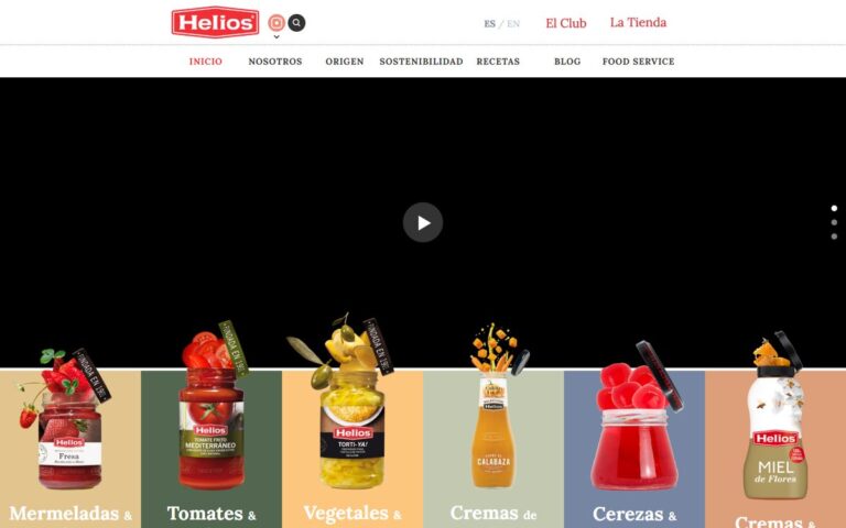Portada de la web de Helios