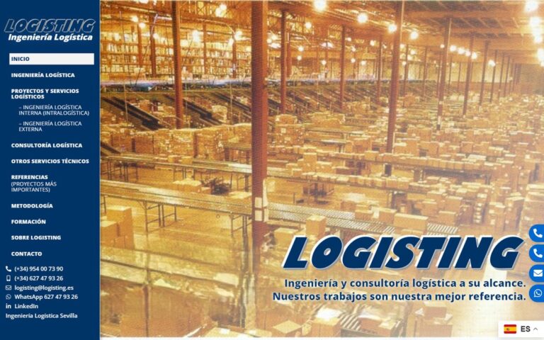 Portada de la web de Logisting