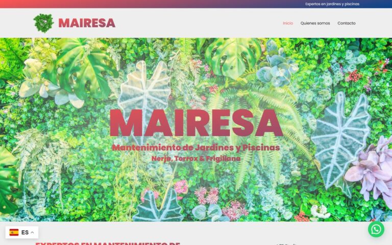 Portada de la web de Mairesa