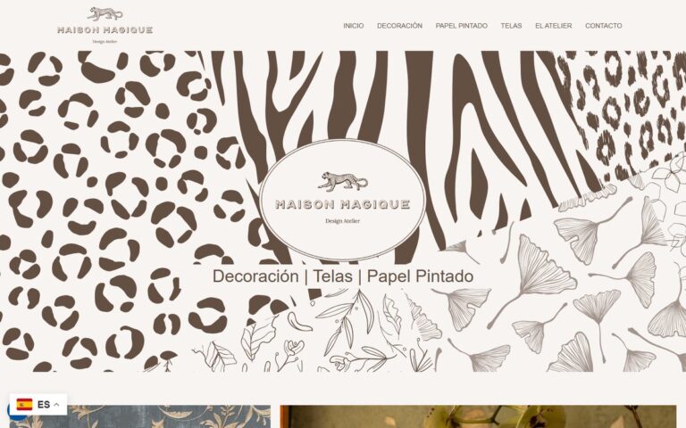 Portada de la web de Maison Magique
