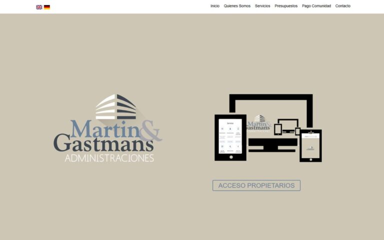Portada de la web de Martin & Gastmans