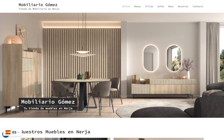 Portada de la web de Mobiliario Gómez