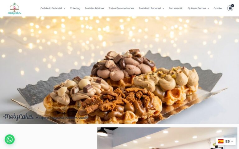 Portada de la web de MolyCakes