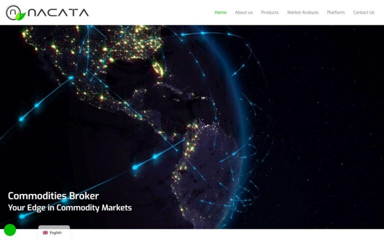 Portada de la web de Nacata Commodities