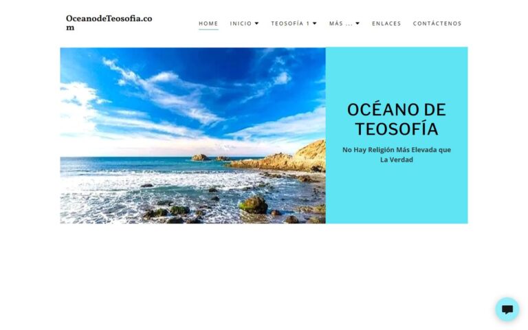 Portada de la web de Océano de Teosofía