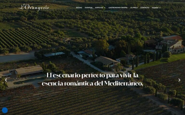 Portada de la web de Orangerie