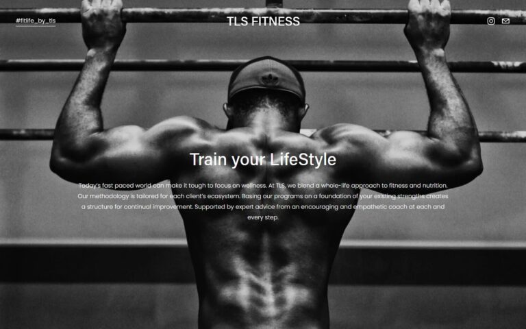 Portada de la web de TLS Fitness