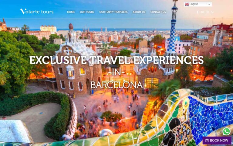 Portada de la web de Volarte Tours